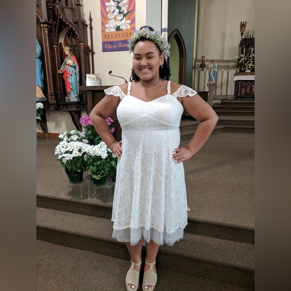 White Torrid lace dress